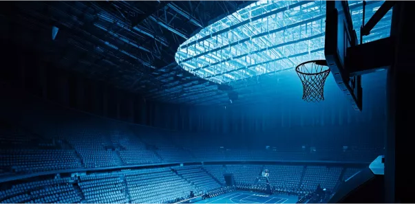 Boş basketbol stadionu